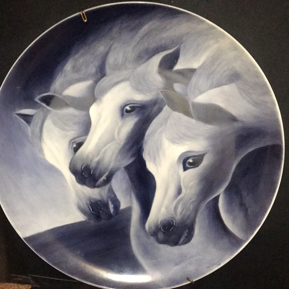 Large Arabian Horses Wall Plate Vintage Perfect - Picture 7 of 8